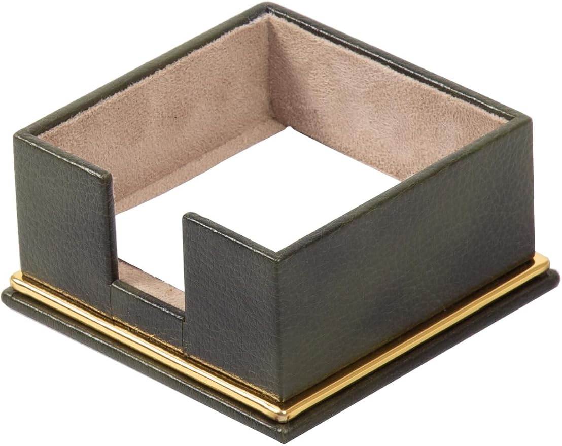 Cloud Luxury Leather Desk Set – 10 Piece Executive Desk Organizer with Desk Pad, Double Document Tray, Pen Holder, Memo Holder, Business Card Holder & Phone Stand – Gold Office Accessories (Green)