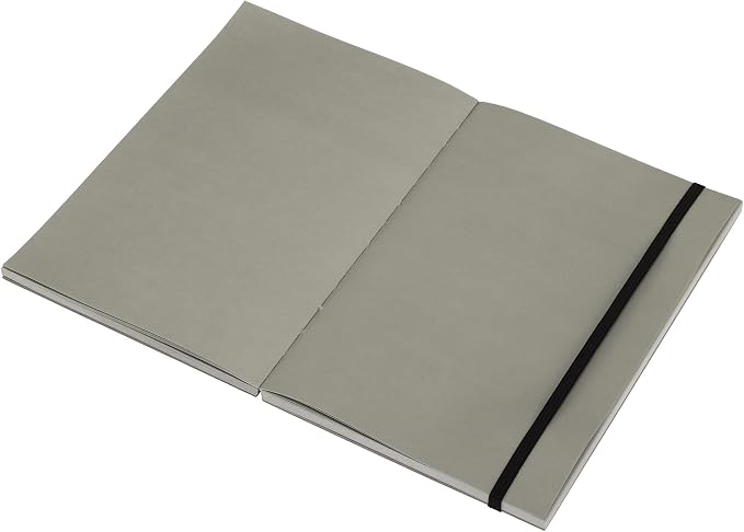 SoHo Urban Artist Brick Sketchbook Journals for Sketching, Drawing, Colored Pencils, Graphite, and More - Grey 5.5"x8.5" (100 GSM, 80 Sheets)
