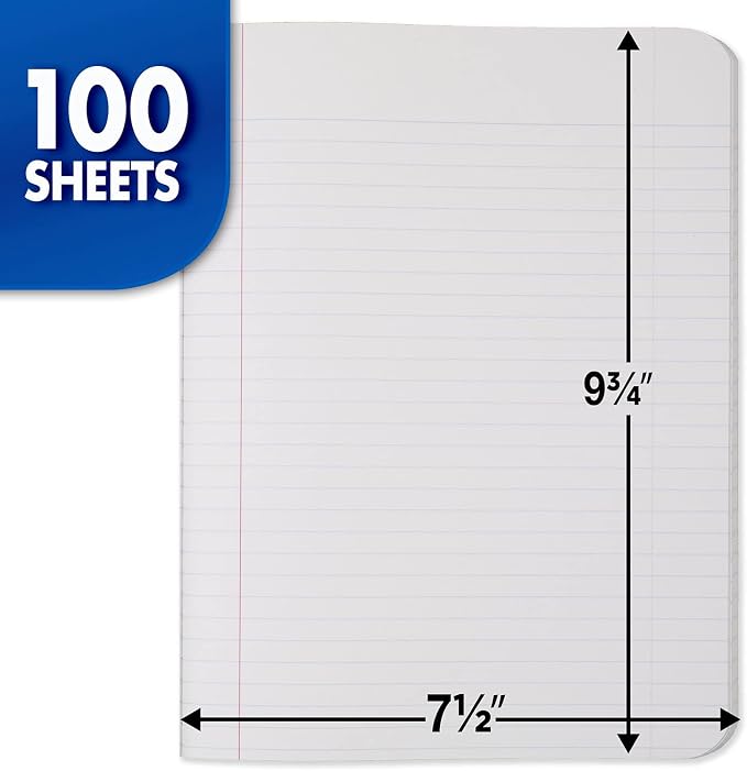 Mead Composition Notebook, 12 Pack, College Ruled Paper, 7-1/2" x 9-3/4", 100 Sheets per Comp Book, Black Marble (38111)