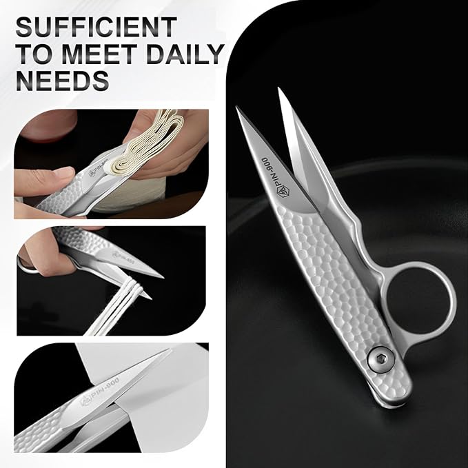 Runsgo Premium Tailor Scissors, Stainless Steel, Comfort Grip, Ambidextrous, Silver, Precision, 11.7cm x 4.3cm, 1 Count