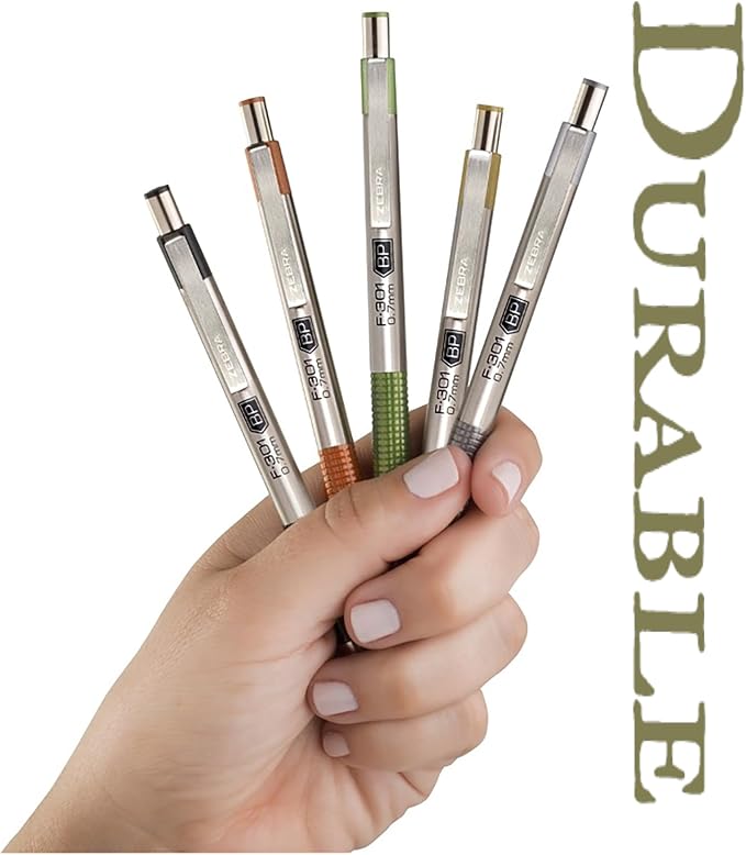 Zebra Pen F-301 Signature Series Ballpoint Pen, Black, 0.7mm, 4-Pk (27304)