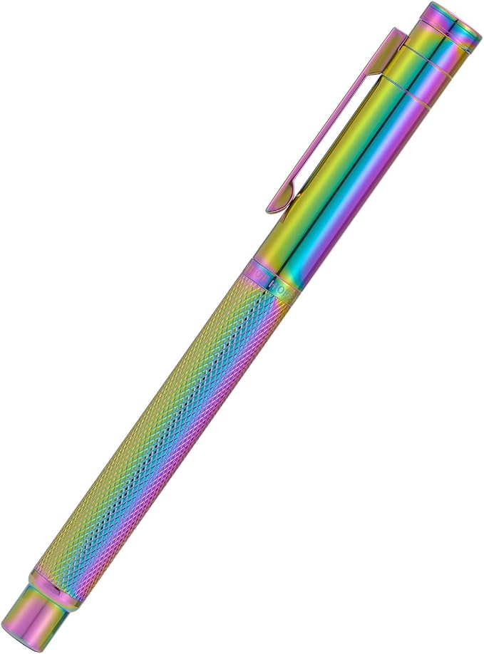 Asvine Hongdian Forest Fountain Pen Extra Fine Nib Rainbow Color with Converter and Metal Pen Box Set