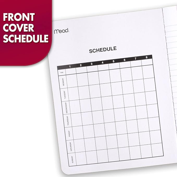 Mead Composition Notebook, Wide Ruled Paper, 7-1/2" x 9-3/4", 100 Sheets, Purple Marble (09918BA7) (Pack of 12)