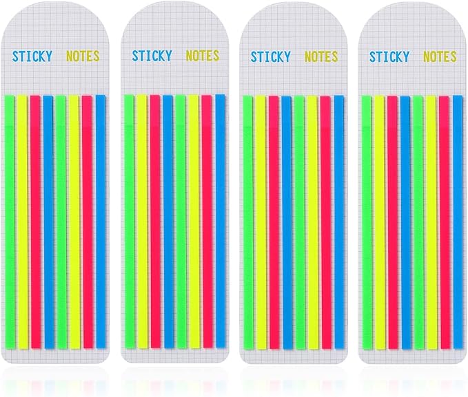 640Pcs Highlighter Tape Highlighter Stripe, Long Page Tabs, Transparent Sticky Page Markers Tabs, Colorful Page Markers Sticky, Index Tabs, Book Tabs for Annotating Books, Page Tape for Index Note