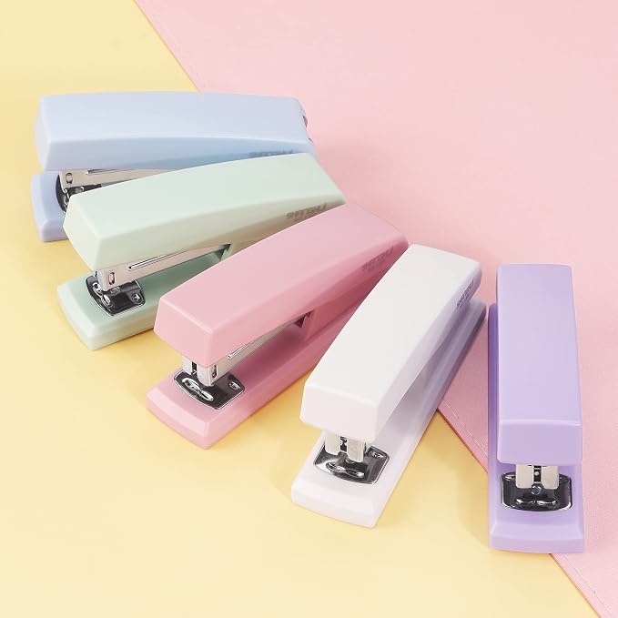 Tamaki Stapler, Office Stapler, Small Staplers for Desk, White