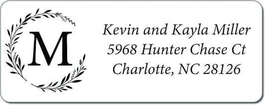Personalized Return Address Labels Simple - Set of 240 Elegant Custom Mailing Labels for Envelopes, Self Adhesive Flat Sheet Rectangle Personalized Name Stickers (White)