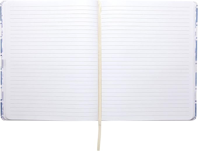WORLD TRAVELER Large Lined Journal Notebook 256 Ruled White & Ivory Pages | Lay-Flat Binding, Gilded Page Edges Resist Wear, Reinforced Square Corners, Bleed-Resistant Smooth Paper