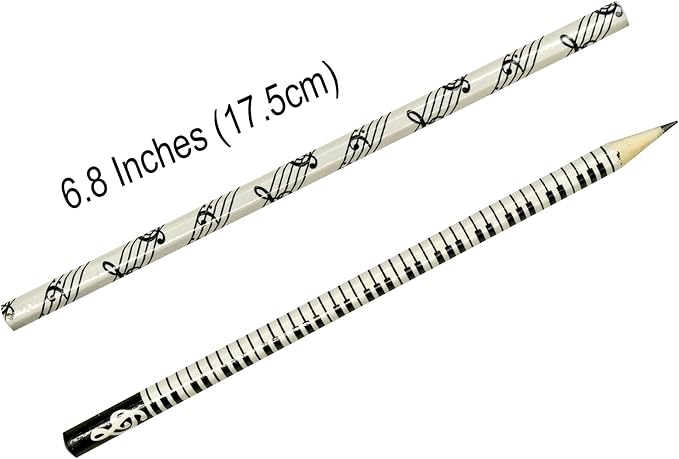 68 PCS Music Pencils with Musical Instruments Patterns - HB Wooden Pencils for School Teachers and Artists