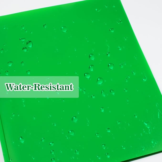 60-Pack Plastic Folders with Pockets and Prongs,2-Pocket Poly Folders with 3 Fasteners Holds 8-1/2" x 11" Paper for School/Office/Home, Green