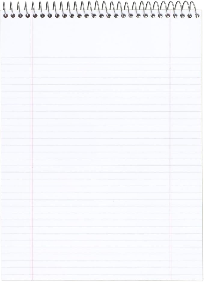 Cambridge Spiral Notebook,College Ruled Paper,8-1/2" x 11",70 Sheets,Top Bound,Navy (59882),(Pack of 12)
