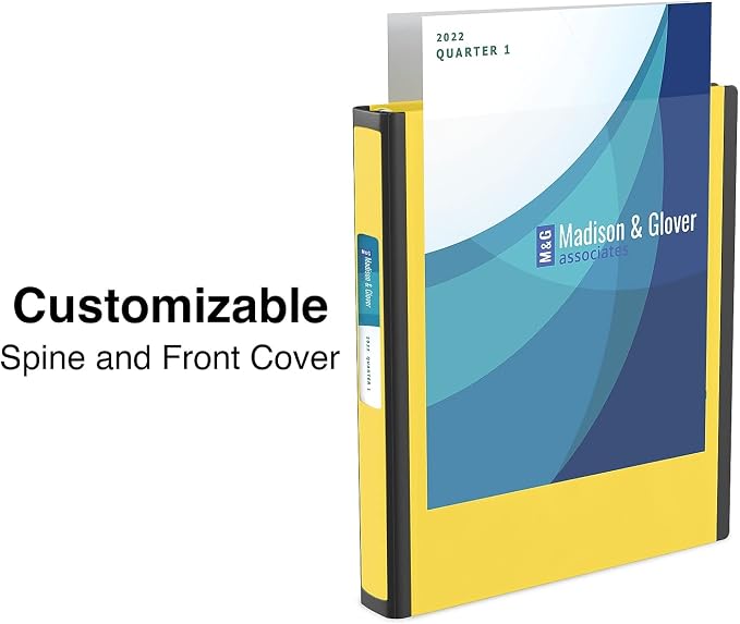 Staples Better View 1-Inch D-Ring Binder, Yellow – Durable 3-Ring Binder with Clear Overlay for School & Office