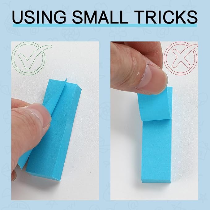 Sticky Notes Small Sticky Notes 30 Pads 6 Colors Mini Long Self-Stick Stickies Note Flags Tabs 0.6×2 100 Sheets Teacher Back to School Supplies and Oﬃce Products