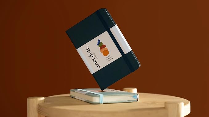 ANECDOTE. Small Journal Notebook for Men & Women, 192 Pages | Thick 80 GSM Lined Paper| Hardcover (5.5"x3.5" Pocket Size) | Daily Journaling Diary for Work, Travel, School & Office Use (Ink Blue)