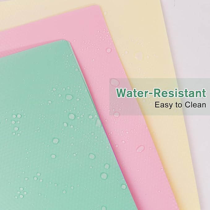 6-Pack Plastic andPockets and Prongs,2-Pocket and3 Fasteners, Pastel Folders Holds 8-1/2" x 11" Paper for School/Office/Home, Green