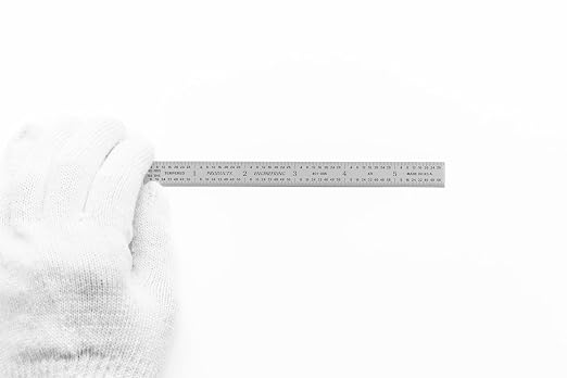 PEC Tools 6" Metal Ruler, Flexible Stainless Steel, 4R Graduation, Trusted by Professionals, Made in USA