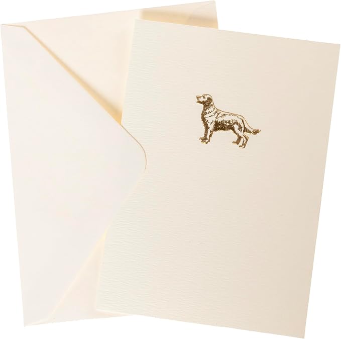Graphique La Petite Presse Golden Retriever Boxed Notes | Blank Note Cards with Envelopes | 10 Count All Occasion Greeting Card Set | 3.25 x 4.75 Inches | High Quality Thick Paper Stationery with Unique Design