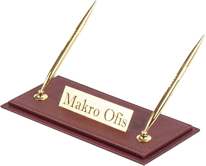 Venus Bonded Leather Executive Desk Set – 12-Piece Luxury Desk Organizer with Desk Mats & Blotters, Mouse Pad, Name Plate, Pens & Office Accessories (5 Color Options)