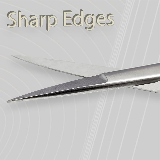 Professional Fingernail Scissors for Manicure Care, Precision Nail Grooming Tool for Mustache Trimming and Eyebrow Shaping, Sharp Stainless Steel Beauty Shears