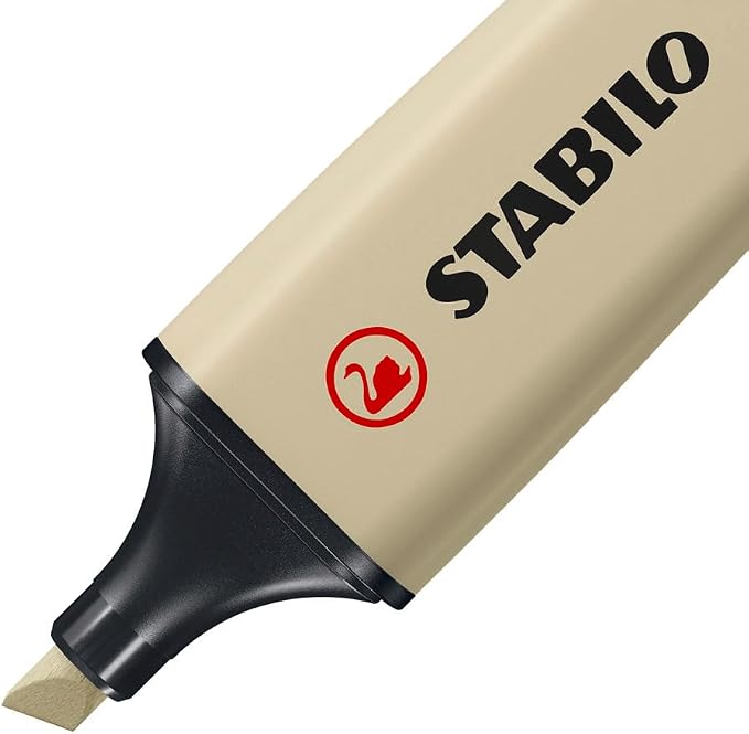 STABILO - BOSS ORIGINAL NatureCOLORS - Highlighter - Pack of 4 - Mud Green, Sienna, Umber, Black