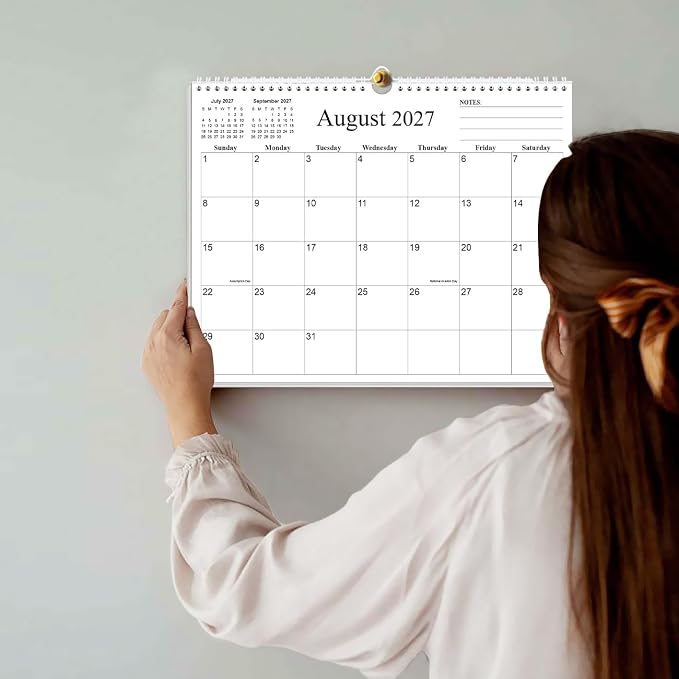2026-2027 Calendar - Calendar 2026-2027 from July 2026 to December 2027, 8.5" x 11", Black