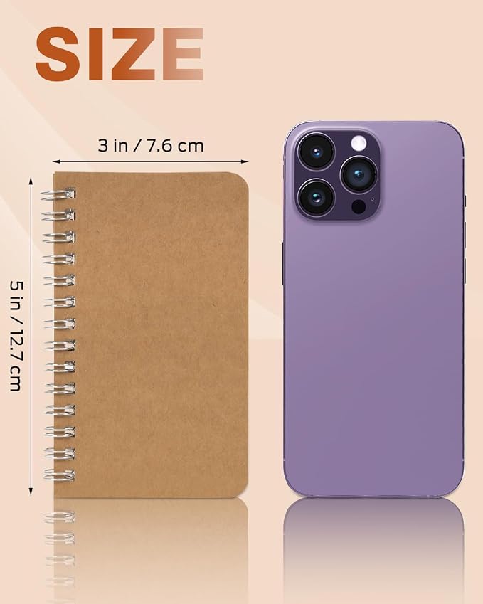 Dynta Mini Pocket Notebooks 3x5 Bulk, Small Notebooks Spiral Notepads 30 Packs, Memo Pads for Men, Women, Kids, Students, Teachers, Work, Note-Taking (60 Sheets/120 Pages)