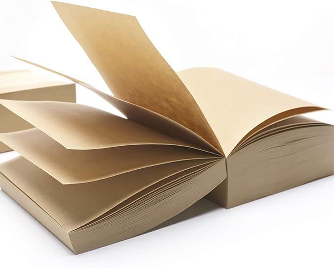 VANRA Note Cube 4 x 4 Inch (Not Sticky) Memo Cube Refill (No Holder) Tear-Off Pages (Not Loose) Blank Scratch Pads, 400-Sheets/Cube (Kraft Brown)