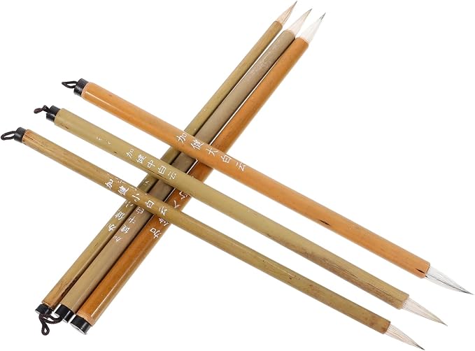 LALAFINA 12 Pcs Chinese Calligraphy Brush Set Sumi Brushes for Ink Traditional Calligraphy Brush Pen for Beginners Writing Drawing Painting 8.66 in
