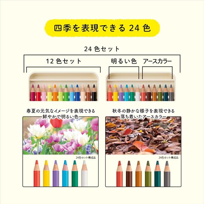 三菱鉛筆 Colored Pencils Set, Soft Core Pencils for Coloring