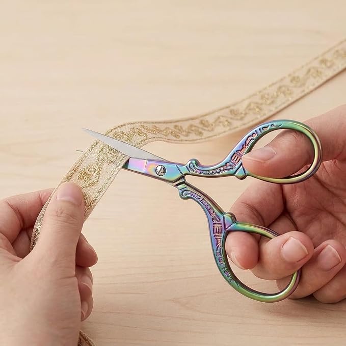 BIHRTC 3.6 Inch Mini Embroidery Scissors Sewing Crafting Stainless Steel Sharp Tip Scissors Shears for Needlework Threading Craft Art Work DIY Tools Cross Sticth
