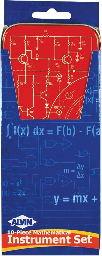 Alvin, MS10, Mathematical Instrument Kit - 10-Piece Set