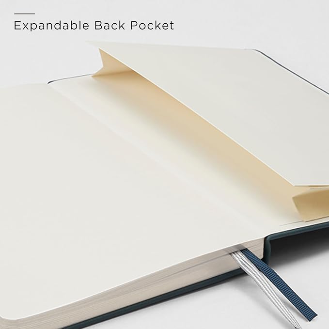 &And Per Se Lined Journal and Pen Set, A5 Leather Journal Stationery Set, 160 Pages 100GSM Thick Paper, Notebook Gift Set (Green)