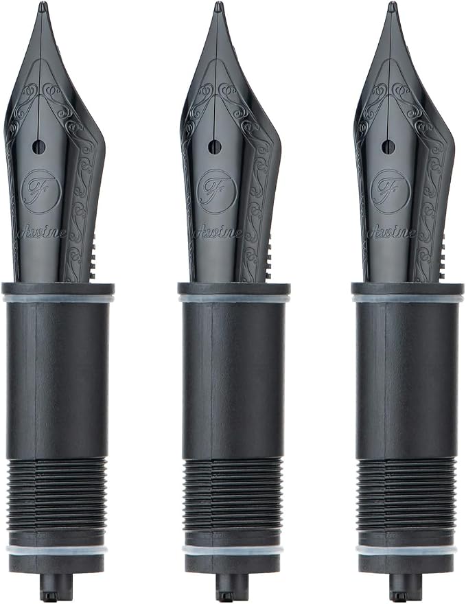 Asvine 3 PCS Fountain Pen Black Nib #6 Fine Nib V169, P20, P30 and V126