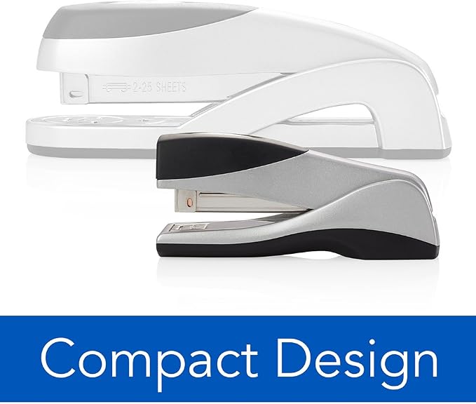 Swingline Stapler, 25 Sheet Capacity, Optima Grip, Jam Free, Compact, Ergonomic Cushion Grip, Metal, Silver (S7087816B) (Pack of 6)