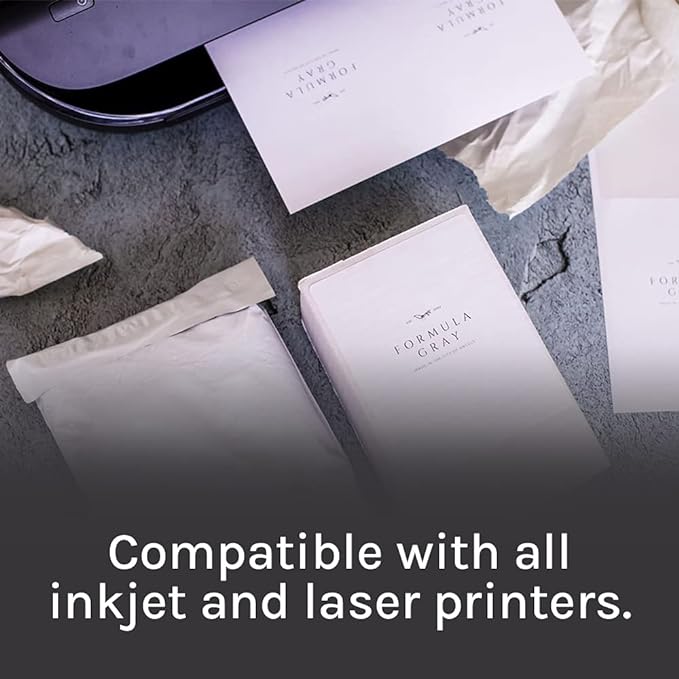 Premium Label Supply White Sticker Shipping Labels – 4" x 5" – Laser/Inkjet Compatible – (4 per Sheet), 25 Sheets - 100 Total Adhesive Labels