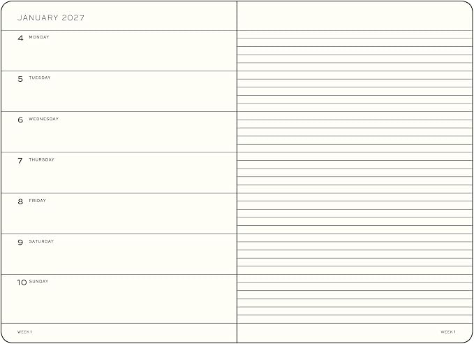 LEUCHTTURM1917 - Weekly Planner and Notebook Softcover Medium A5, 18-month, July 2026 - December 2027, English, Sunflower