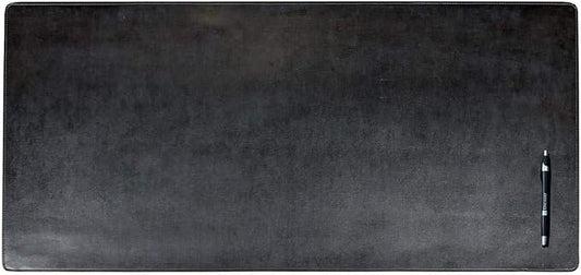 DACASSO Bonded Leather No Core Rollable Desk Mat/Pad - Luxury Leather Desk Blotter for Writing - Executive Desk Surface Protector - (Black, 32” x 15”)