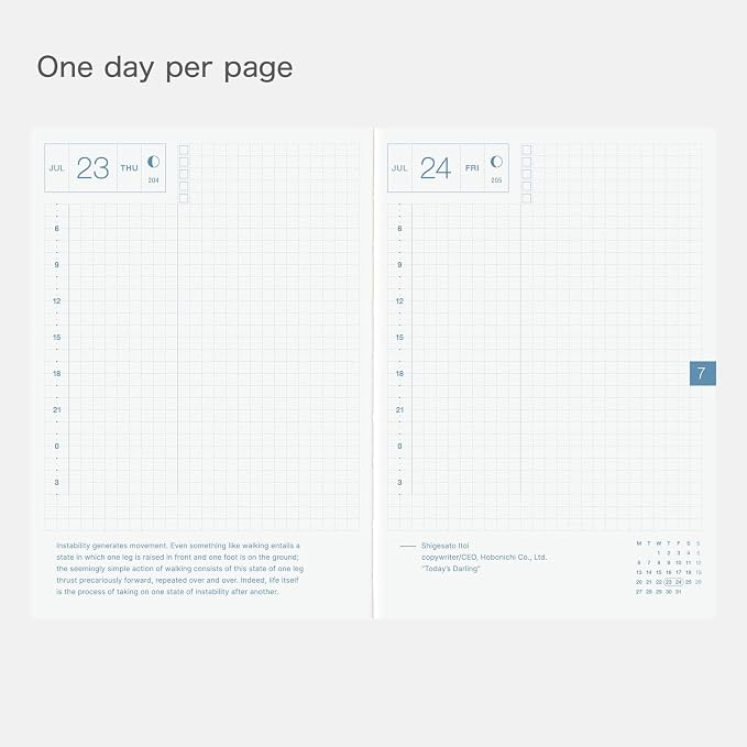 Hobonichi Techo 2026 Original Book – A6, English, Daily, January Start, Monday Start, Planner