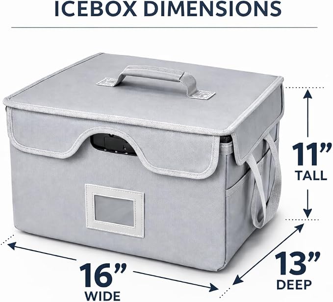 Icebox End of Life Organizer – Fire-Resistant Estate Planning & Emergency Document Storage Box – Lockable Home File Organizer for Important Documents (Silver)