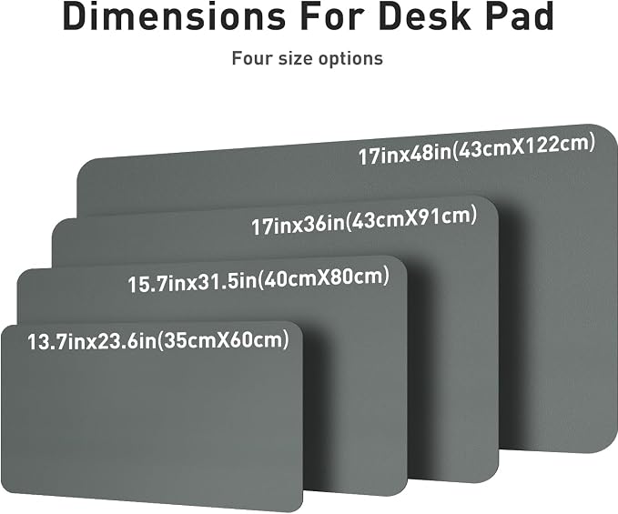 Aothia Leather Desk Pad Protector, Office Desk Mat, Large Mouse Pad, Non-Slip PU Leather Desk Blotter, Laptop Desk Pad, Waterproof Desk Writing Pad for Office and Home (48"x17", Jungle Green)