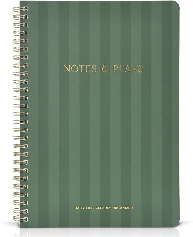 Beautiful Daily Planner And Notebook With Hourly Schedule - Aesthetic Spiral To do List Notepad to Easily Organize Your Tasks And Appointments - Stylish Book And School Or Office Supplies For Women