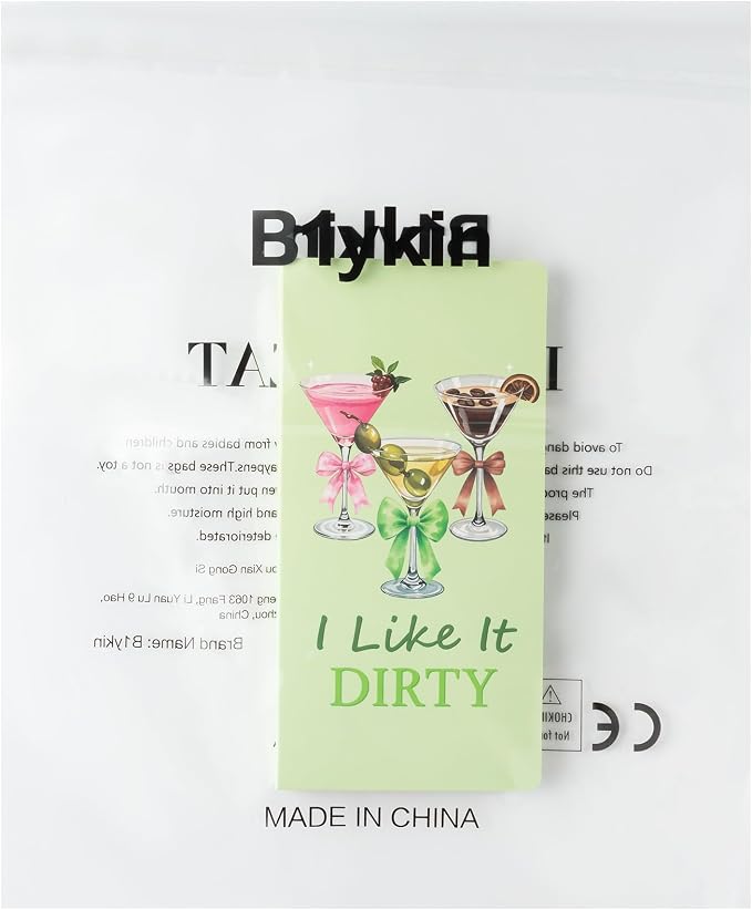 B1ykin Sticky Notes Set - 550 Sheets Memo Writing Pad Martini Design | Self-Stick Notes Pages, Teacher Appreciation Gift, School Office Supplies, I Like It Dirty Design