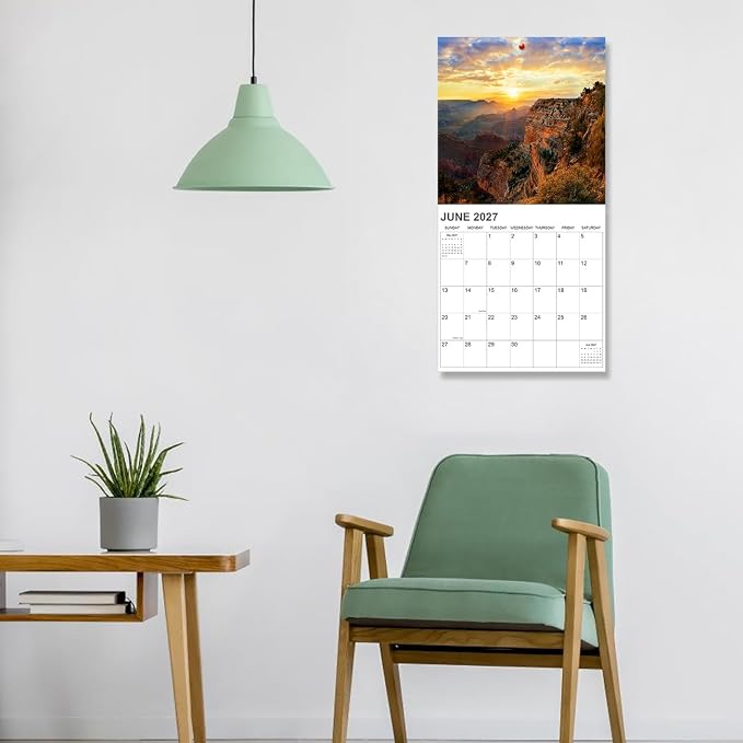 2026-2027 Calendar for Wall, National Parks Calendar 2026-2027 from July 2026 - December 2027, 12" x 24" Opened 19 Months Calendar, Full Page Months Thick & Sturdy Paper for Gift Perfect Organizing & Planning