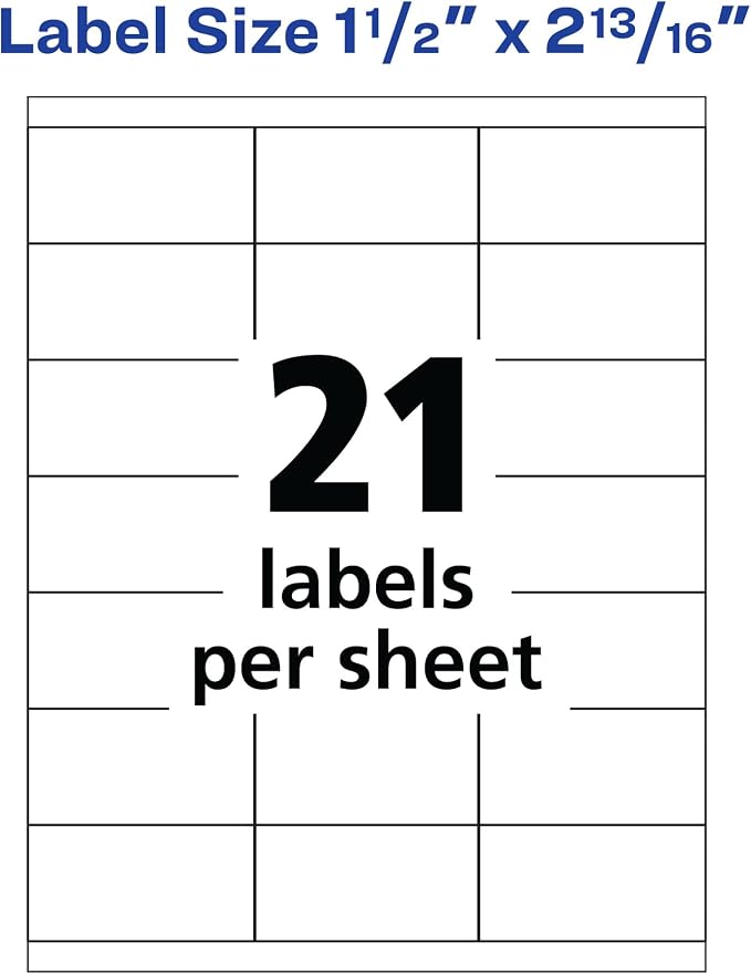 Avery Printable Address Labels for Copiers, 1-1/2" x 2-13/16", White, 2,100 Blank Mailing Labels (05360)