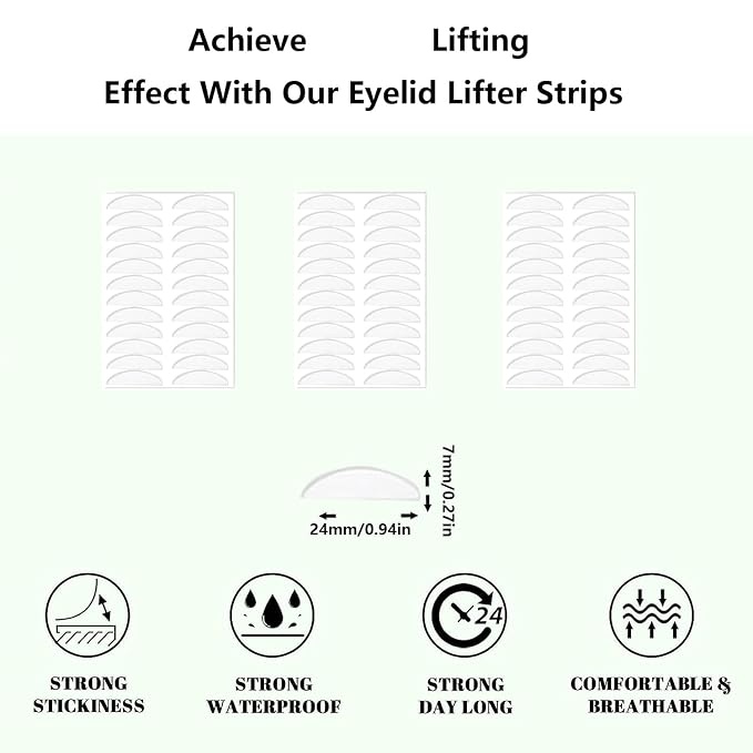 7MM 720pcs Eyelid Lift Tapes Eyelid Correcting Strips for Heavy Droopy Eyes