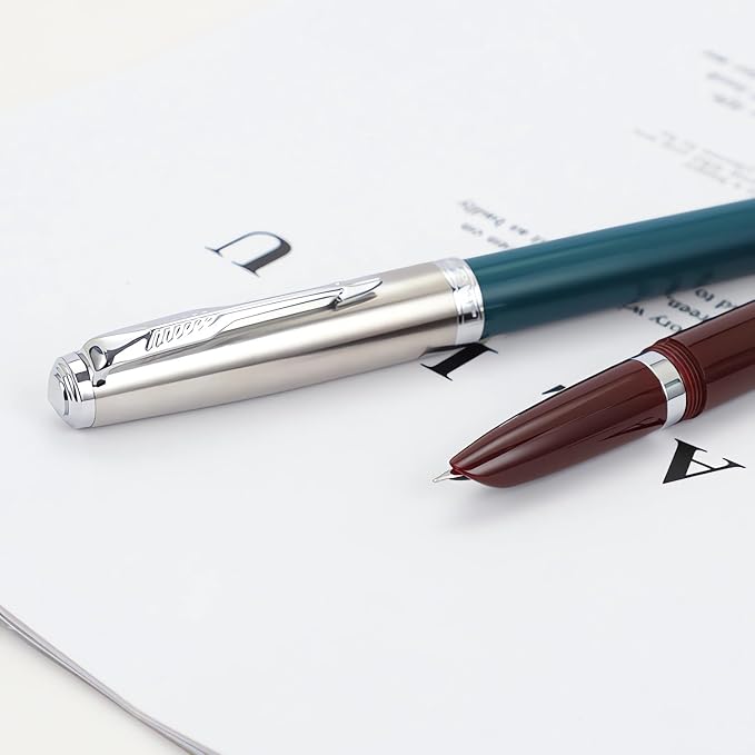 3 Pieces Jinhao 86 Fountain Pen Extra Fine Nib with Ink Converter Office Writing Supplies (86 Set 1)