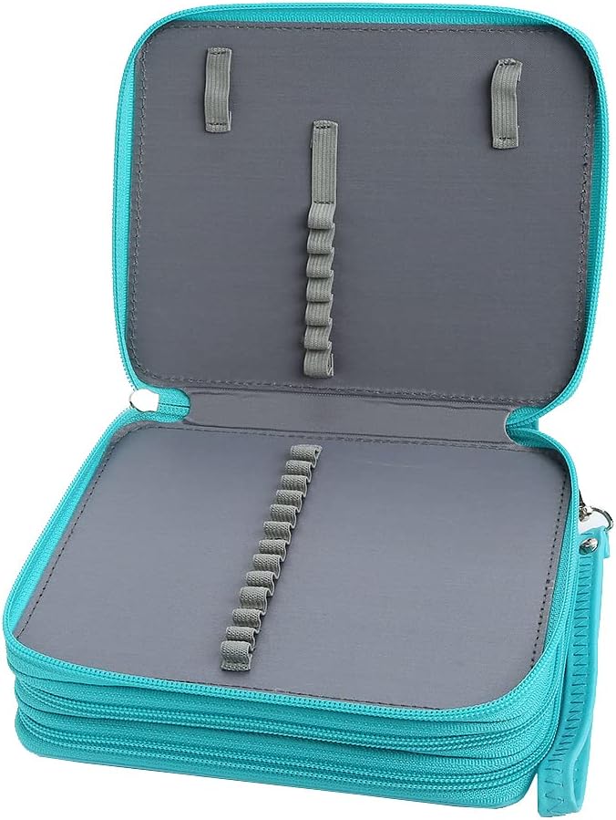 PU Pencil Case - 72 Slots Colored Pencil Case Organizer with Zipper for Watercolor Pens, Pencil Case Organizer for Artist