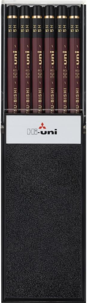 Uni Wooden Pencil, 5H, Box of 12 (HU5H)