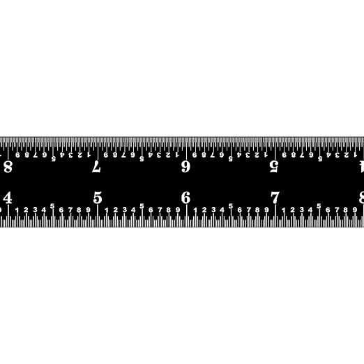 PEC Tools 12-inch Steel Ruler, High-Precision Metal Ruler, Stainless Steel, 16R Graduation (1/32", 1/64", 1/50", 1/100") High Contrast, Easy to Read Machinst Rule for Professionals, Made in USA