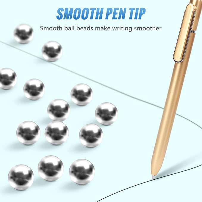 12 Pack Black Gel Pens 0.5mm Black Gel Ink Pens Bulk Quick Drying Pens,Gold | Retractable Roller Ball Fine Point Gel Pen,for Smooth Writing,ABS Case with Pocket Clip for Office ,Back To School