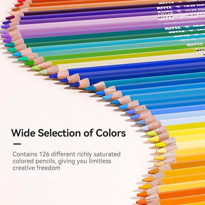 Arrtx 126 Colored Pencil Set Soft Core Coloring Pencils for Adult Color Drawing Blending Shading Sketching, Coloring Pencils Art Supplies for Artists Adults Beginners
